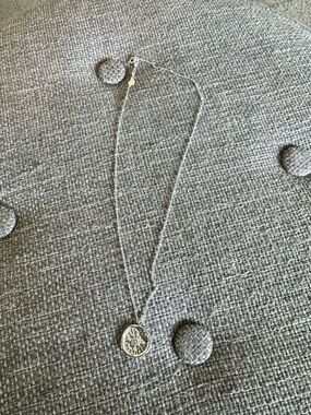 NWOT Gorjana Compass Silver Disc Necklace